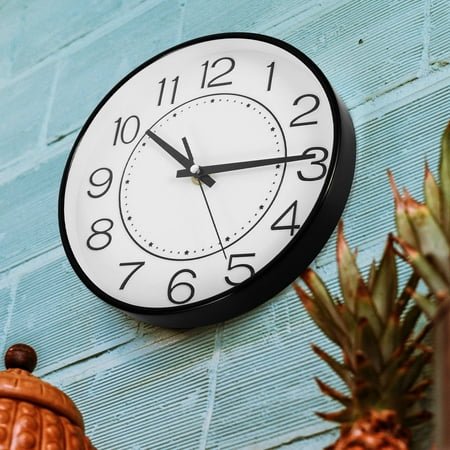 WHAMVOX Wall Hanging Decoration Giant Clock Unique Black