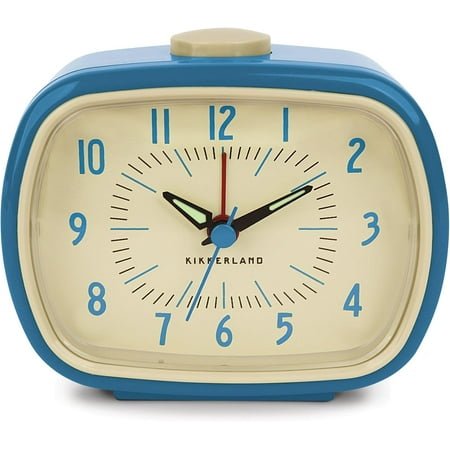 WHBBHW Retro Alarm Clock – Vintage Decor for Bedroom, Nightstand, Living Room, or Office – Battery Operated, Glow in The Dark, Decorative Analog Clock, Green