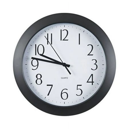Whisper Quiet Clock, 12 Overall Diameter, Black Case, 1 Aa (sold Separately) | Bundle of 2 Each