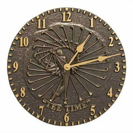 Whitehall Golfer Swing Wall Clock, French Bronze, 12 dia.