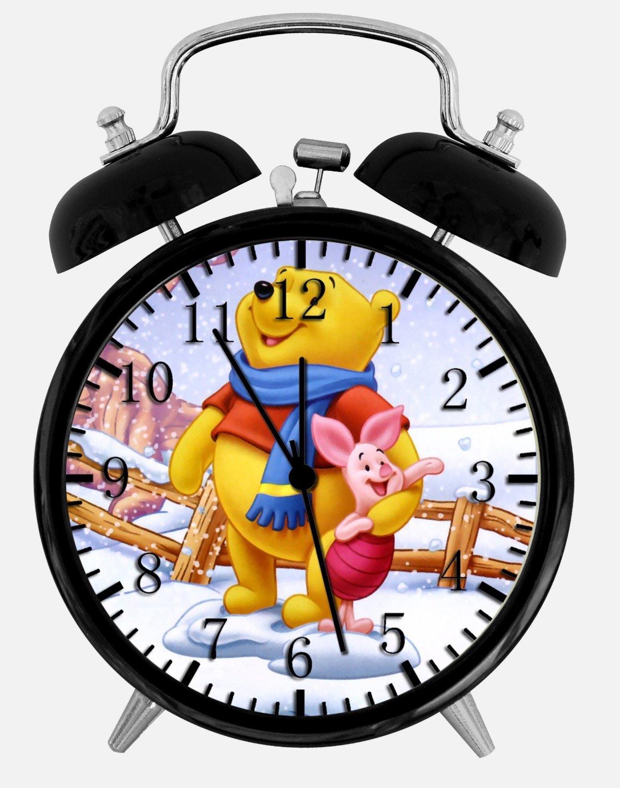 Winnie the Pooh Alarm Desk Clock 3.75" Home or Office Decor E408 Nice For Gift