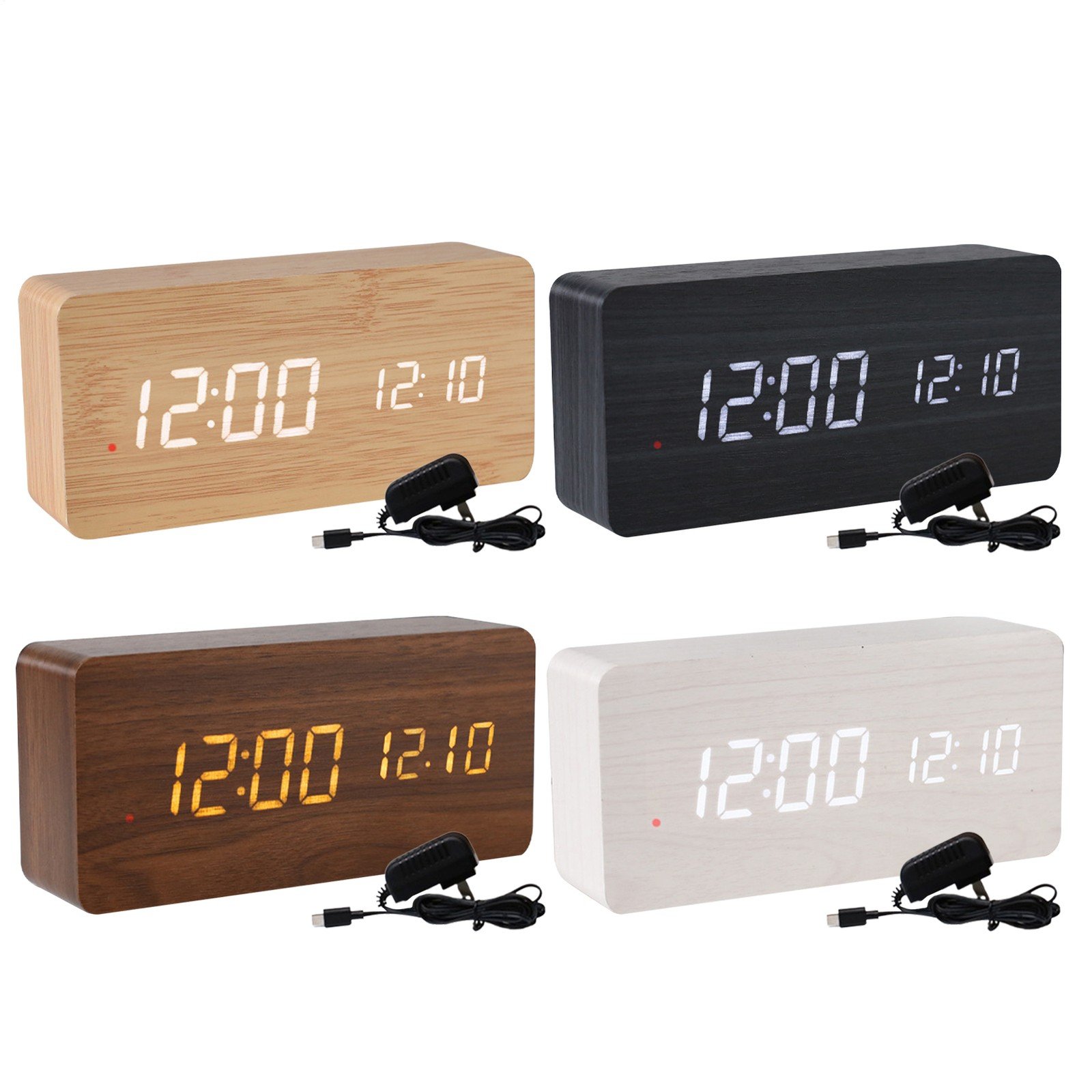 Wooden Digital Alarm Clocks For Bedrooms Desk Digital Alarm Clock Desk skilful