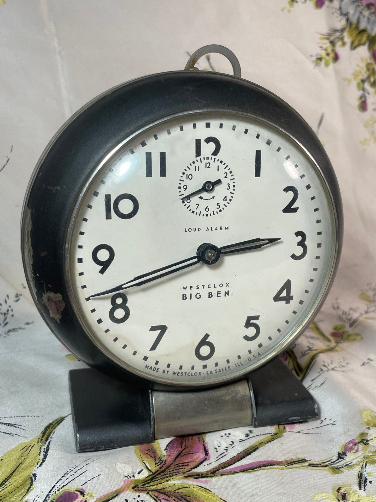 Working Vintage Westclox 'Big Ben' Loud Wind-Up Alarm Clock Keeps Good Time!