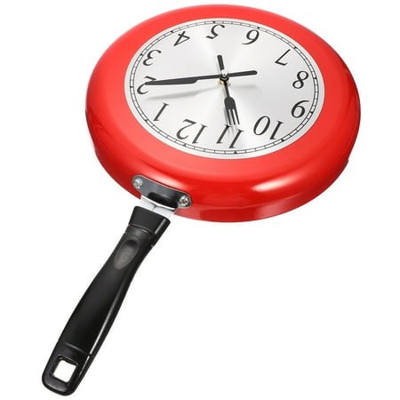 WRISTBIQUE 1 Set of Retro Decoration Wall Clock Red Stainless Steel Accurate Timekeeping