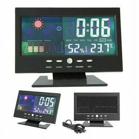 YELLOWBEAN Digital Day Clock, Alarm Clocks, Easy to Read Display, Atomic Accuracy
