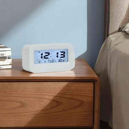 YOTQUSKI Alarm Clock,Digital Clock,Alarm Clocks For Bedrooms,4.3 LED Display,With Temperature,Big Numbers Display,With Battery Powered Alarm Clocks,For Desk Table