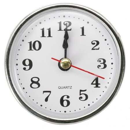 ZHIMAO 65MM Quartz Clock Silent Wall Clock Silent Round Wall Clock Battery Operated Wall Clock For Living Room Home Bedroom Kitchen Silver