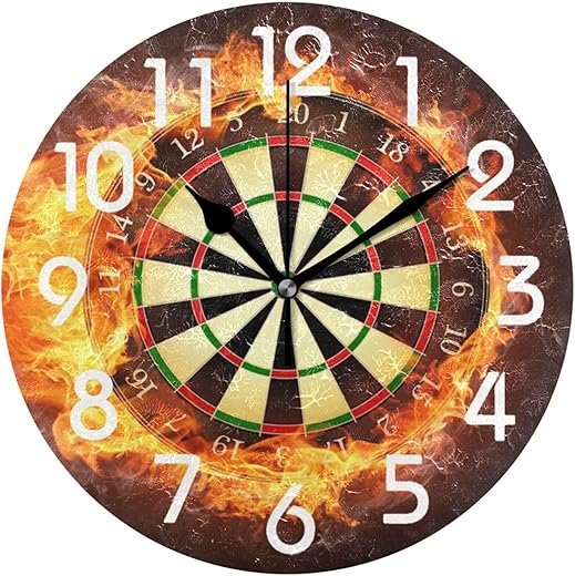 Best On Edge Marketing Dart Board Neon Wall Clocks