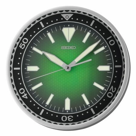 12 Seiko Heritage Brilliant Green Watch Face Dial Wall Clock