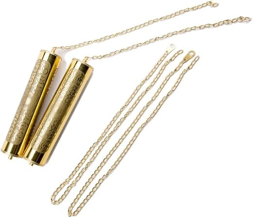 1Set Elegant Grandfather Clock Decorative Weights Wall Clocks Part Metal Hollow Wall Clock Replacement Chain Weight