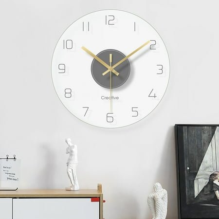 30cm Wall Decor Clock, Ultra Thin, Modern Round Wall Clock for Home Office