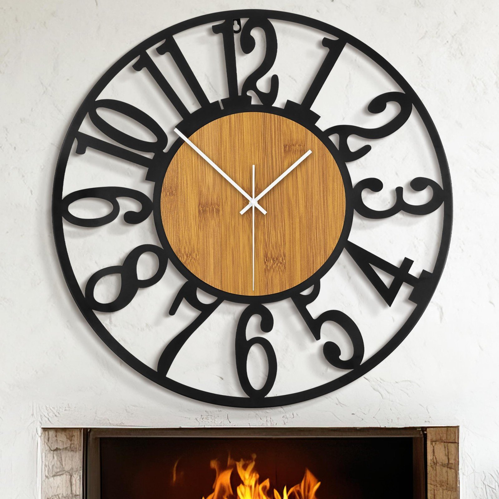 30" Oversized Large Wall Clocks,Silent,Non Ticking,Battery Operated Modern Ro...