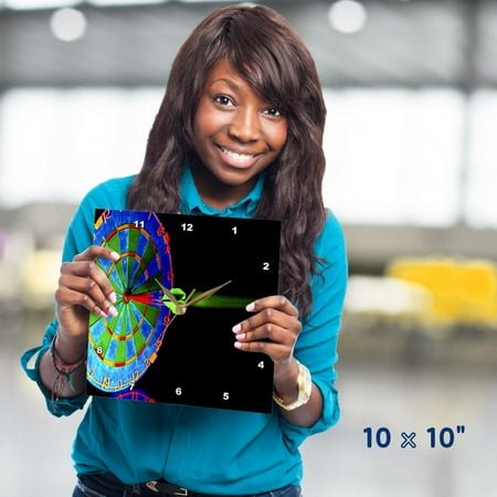 3dRose, DartBoard, 10x10 Wall Clock