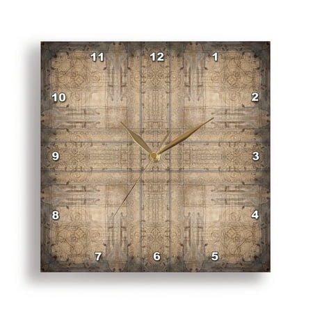 3dRose, Italian fresco abstract., 13x13 Wall Clock