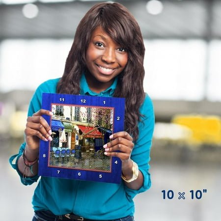 3dRose, Paris Cafe, 10x10 Wall Clock