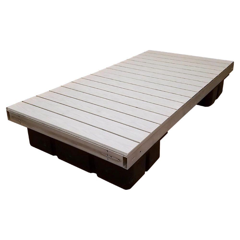 4 ft. x 8 ft. Low Profile Floating Platform Section with Gray...