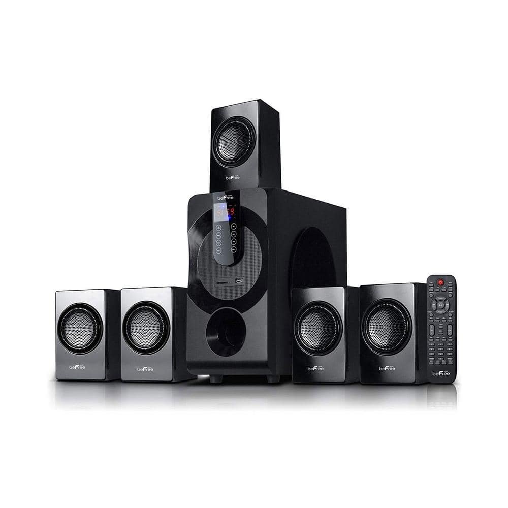 5.1-Channel Surround Sound Bluetooth Speaker System in Black