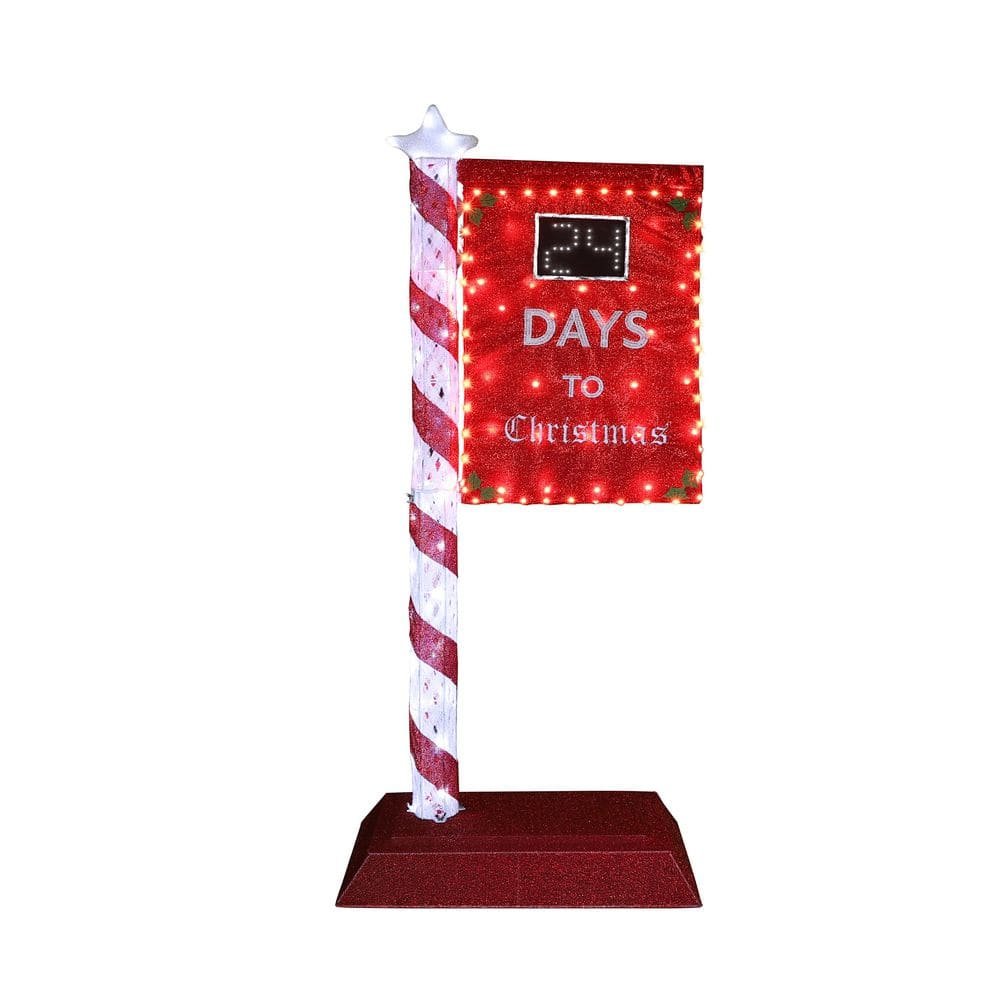 5ft. 3D Countdown Light Christmas Holiday Yard Decoration LED with Digital Screen
