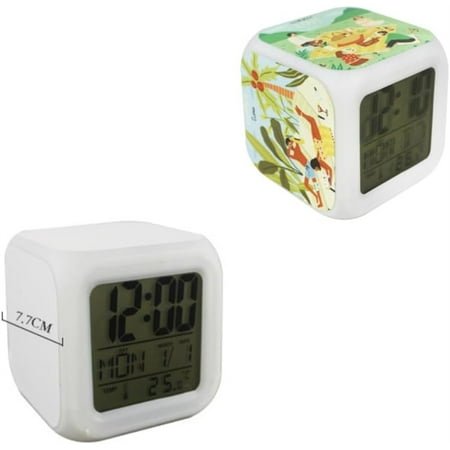 6 Pack Sublimation Blanks Led Clock – LED Color Changing Digital Alarm Clock Sublimation DIY Printing with 3 Pcs Insert Aluminum for Personalized Logo