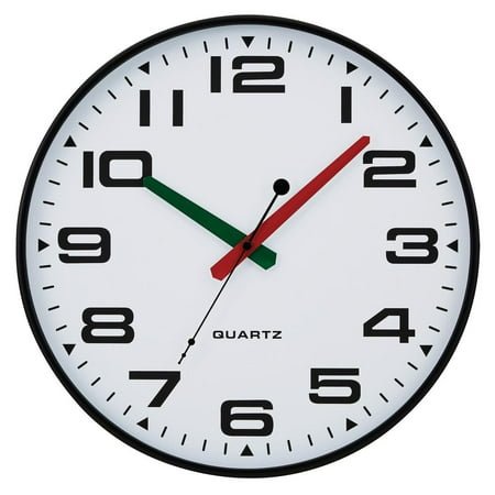Advantus Tempus 13 inch Black Silent Sweep Slim Wall Clock
