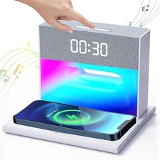 Alarm Clocks for Bedrooms, Alarm Clock with Wireless Bluetooth Speaker, Alarm