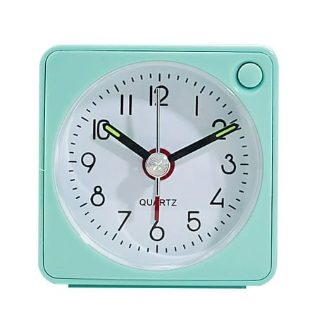 Alarm Clock With Auto Blacklight, Easy Setting Ultra Small Clock For Travel (Requires 1 AA Battery)