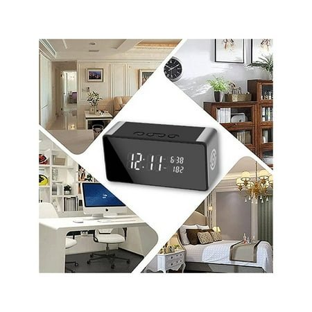 Alarm Clock with Wi-Fi Camera, Bluetooth Speaker, and Climate Display
