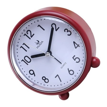 Analogs Alarm Clock 4inch Silents NonTicking with Night Lights Powereds Old Fashioneds Styles for Bedsides Table