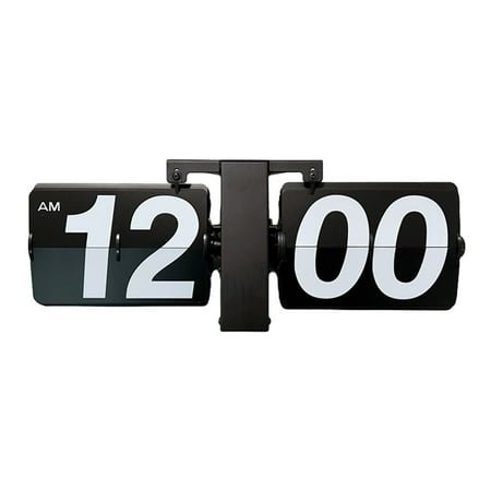 AOOOWER Flip Desk Clock Auto Flip Wall Mount Clock Battery Powered Large Numbers for Ideal Decor for Home Office School Hotel
