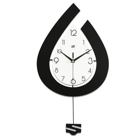 Arsvita Large Wall Clock for Living Room Decor Big Decorative Pendulum Modern Wall Clock Silent Non Ticking Battery Operated 22.4 Inch Wood Art Clock for Kitchen Bedroom Office Indoor Home