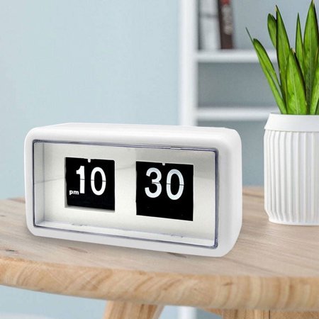 Auto Flip Clock Large Display Mute Flip Down Clock Table Clock,Flip Desk Clock for Dorm Cafe Dining Table Hotel Bedroom