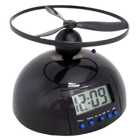 Bedroom Bedside Clock Led Clock Flying Clock Creative Home Gadget Alarm Clock Digital Display Desktop Clock (black)