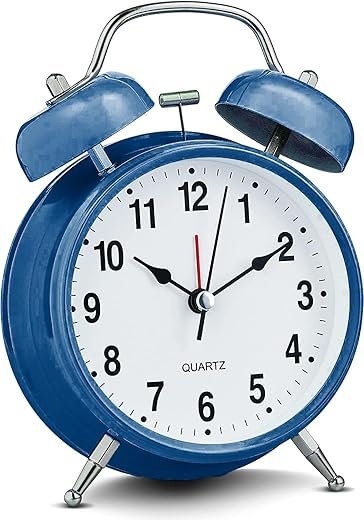 Best Blue Metal Bell Alarm Clocks
