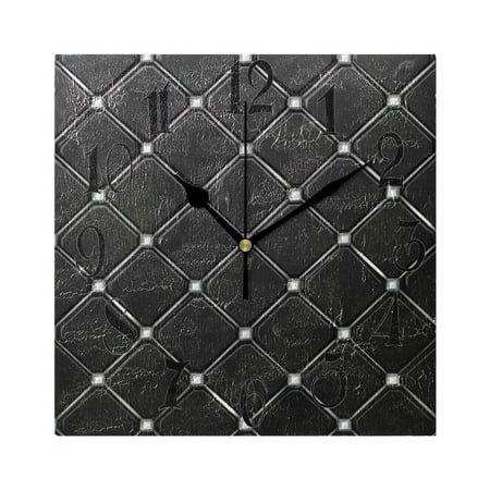 Black Cubes Wall Clock Decorative Square Silent Non-Ticking Operated Clocks Aesthetic for Bedroom Living Room
