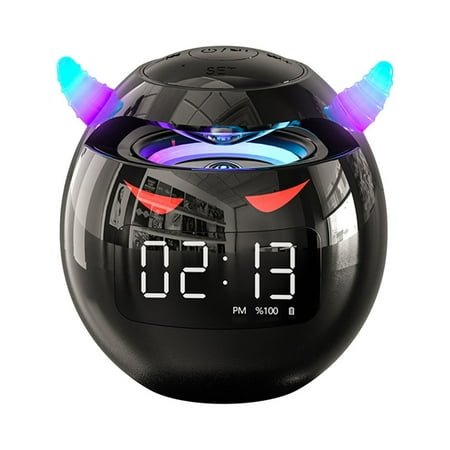 Bluetooth Speaker,360-Degree Panoramic Sound,Wireless Subwoofer Audio,Mini Bedside Alarm Clock,Customizable Alarms,HD Hands-Free Calls,Home Office Use,18 Hours Battery