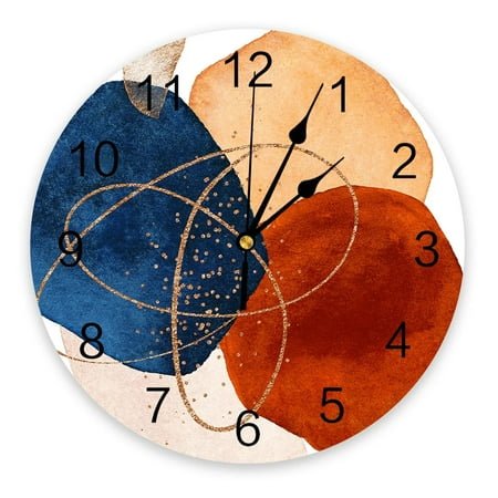 Boho Modern Geometric Abstraction Clocks Wall Home Decor Modern Kitchen Room Bedroom Living Room Decor Wall Clock