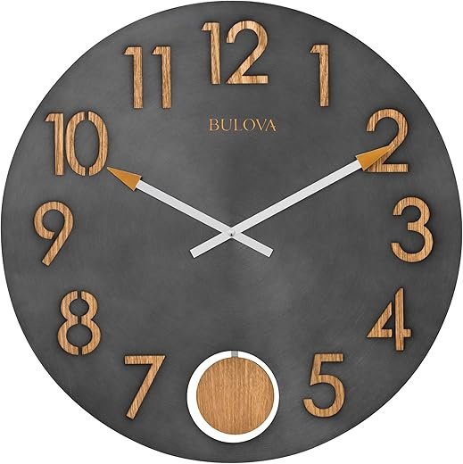 Bulova C4119 Flatiron Wall Clock