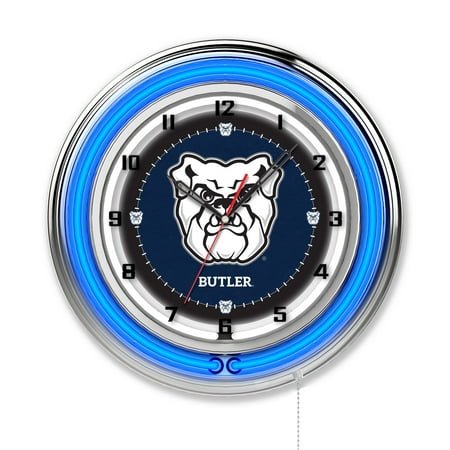 Butler University 19 Double Neon Wall Clock