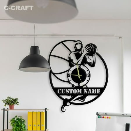C-CRAFT German Shorthaired Pointer Dog Modern Wall Clock Silent 14 Inch for Living Room Wall Decor