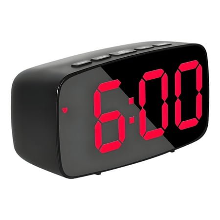 CCOCC Alarm Clock,Customizable Adjustable Brightness Digital Clock,Voice-Controlled Bedside Clock with Snooze Function and LED Display