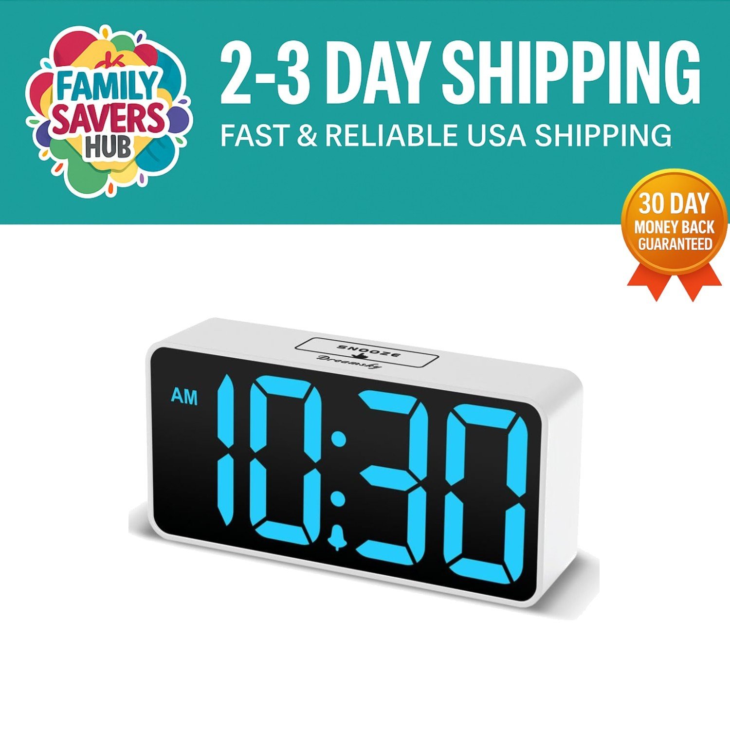 Compact Bedside Digital Clock with Dimming Feature & Customizable Alarm Sound