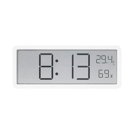 Contemporary Electronic Wall Clock with LED Screen for Time and Weather