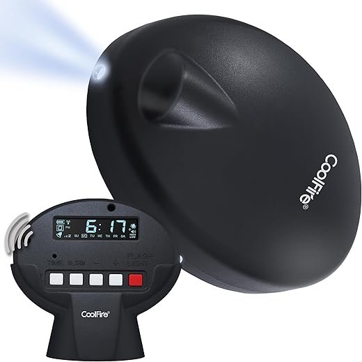 Coolfire – Super Loud Dual Alarm Clock with Bed Shaker, Auto Set, Vibrating Alarm Clock for Heavy Sleepers, Under Pillow, Cordless Rechargeable, Hearing Impaired, Auto DST, LCD Backlight