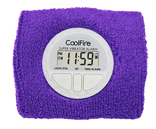 Coolfire Vibrating Alarm Clock - Silent Alarm Wristband Vibrating Alarm Watch. Silent Wrist Shock Alarm Clock. Vibration Alarm Bracelet Deep Sleeper & Vibrate Alarm