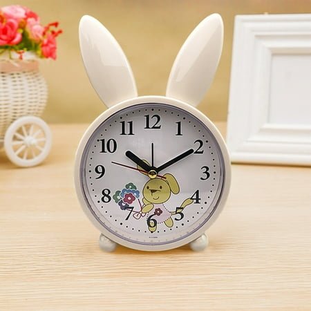 Creatives Small Alarm Clock, Cute Bedhead, Cute Children's Cartoons, Silent Clock, Student Simplicitys , Yellow