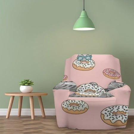 Cute Cats Donuts Pink Pattern Wall Clock Silent Non-Ticking For Home Office Decor, Decorative Clock Art