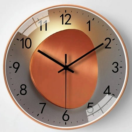 DESIGNICE Wall Clock,Elegant Silence Bathroom Clock,Minimalist Clock Timeless Quality Wall Clocks Battery Operated,Style4,8