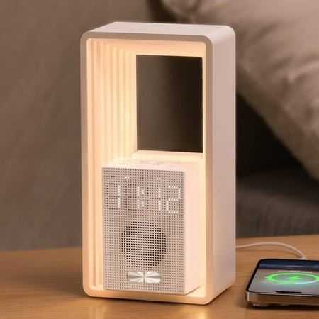 Digital Alarm Clock, Sunrise Alarm Clock with Nightlight, 9 Sleep Aid Sounds, White Noise Sounds Machine, Dimmable Display, Snooze,USB Charging Port,Gift for Women,Men,Teens,Kids,Travel