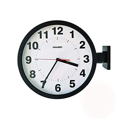 Double-sided radio-controlled clock Double-sided clock manbo double face wall cl