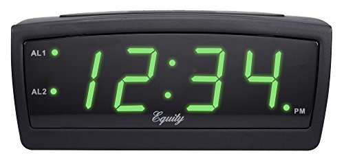 Best Equity By La Crosse Green Led Digital Alarm Clocks